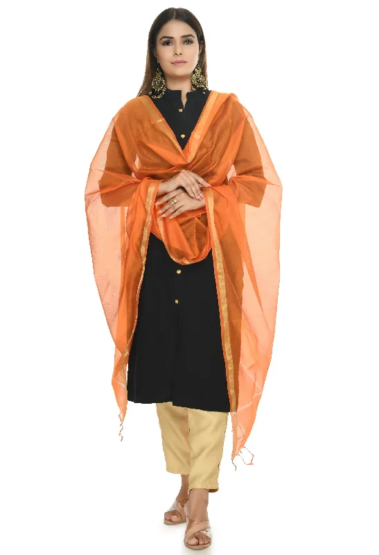 Fashion Must-have Women's Banarsi Chanderi Piping Dupatta Mfd0031 - Moeza