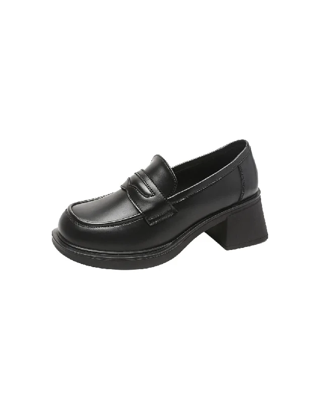 Quick-Dry Sport Shoes Comfortable Sole Chunky Heels Loafers