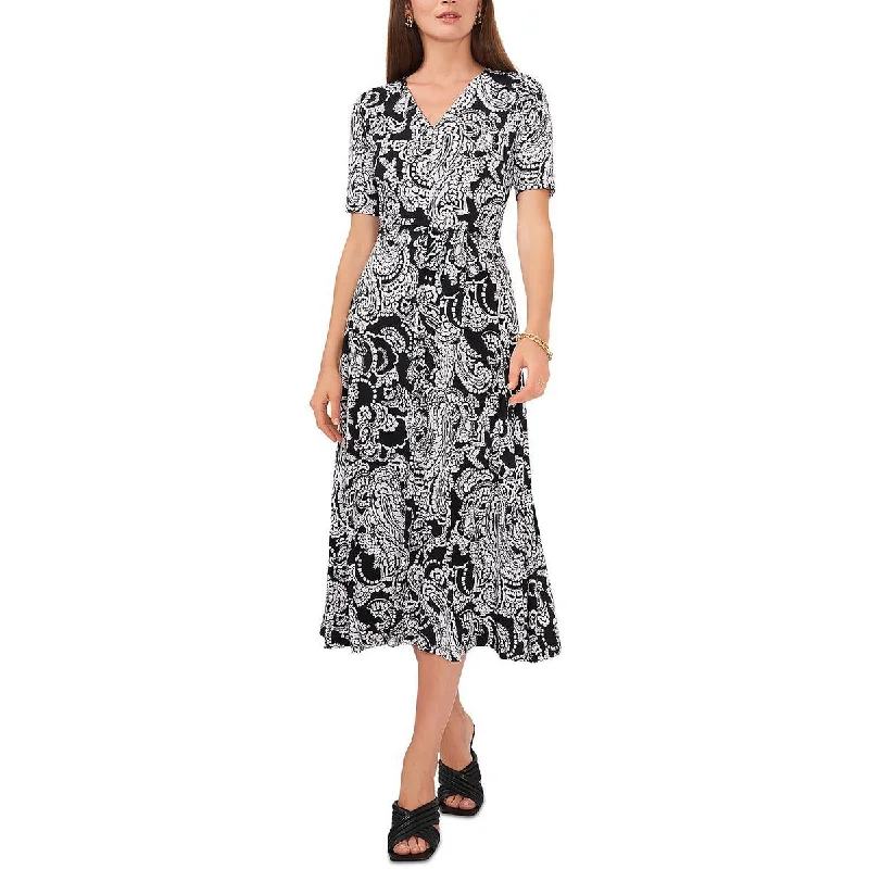 Warm Wear Chaus Womens Paisley Calf Midi Dress