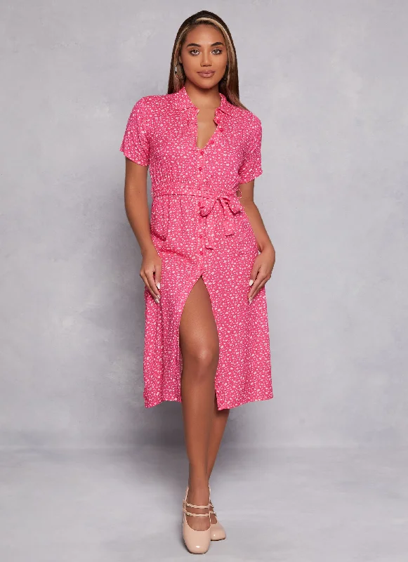 Classic Choice Daisy Print Shirt Dress