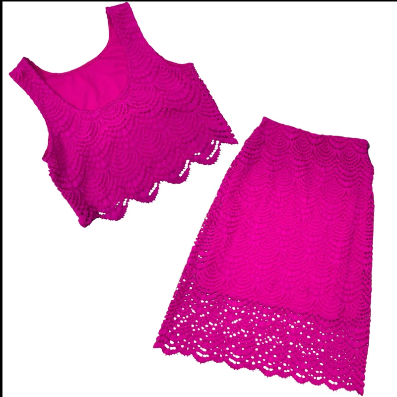 Cozy Outfit Skirt Set 2pc By Lilly Pulitzer In Pink, Size: Xxs