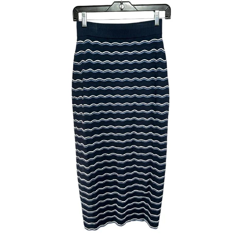 Versatile Wear Knit Skirt Designer By Pearl by Lela Rose In Striped Pattern, Size: Xs