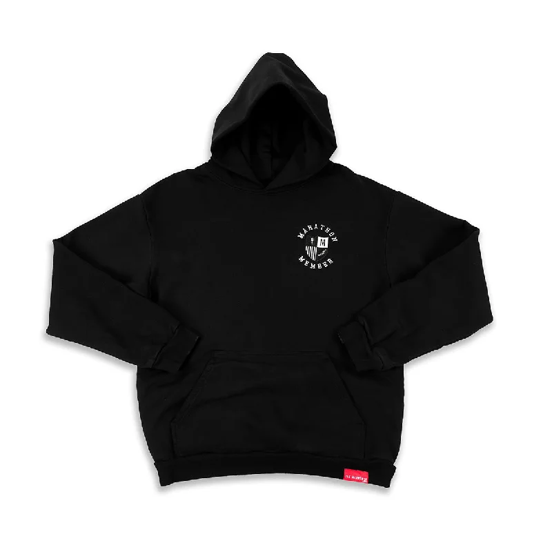 Soft Clothing Marathon Members Hoodie - Black