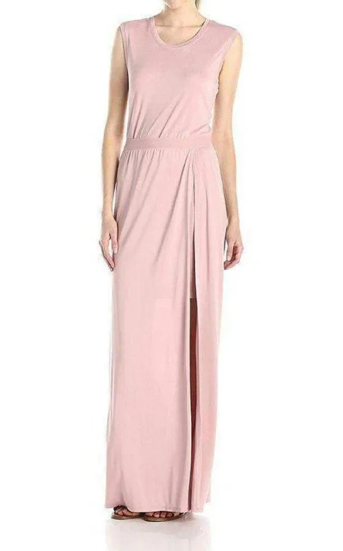 Urban Chic Pink Mylie Front Slit Long Dress
