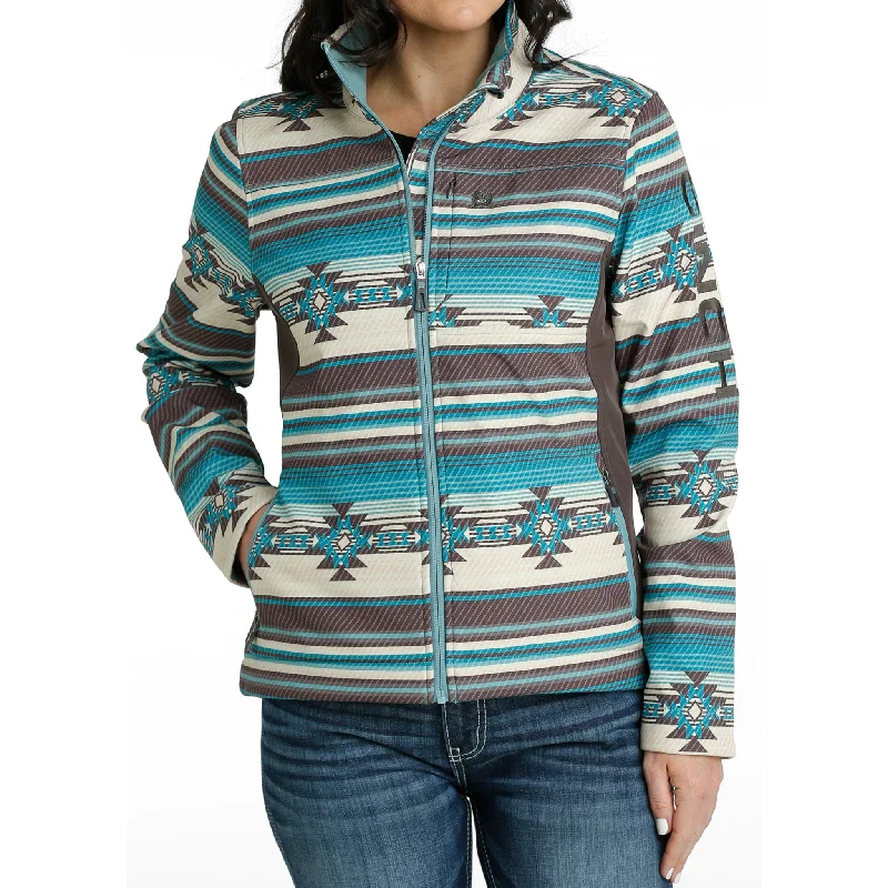 Cozy Dress Cinch Women's Teal/Brown Aztec Concealed Carry Jacket