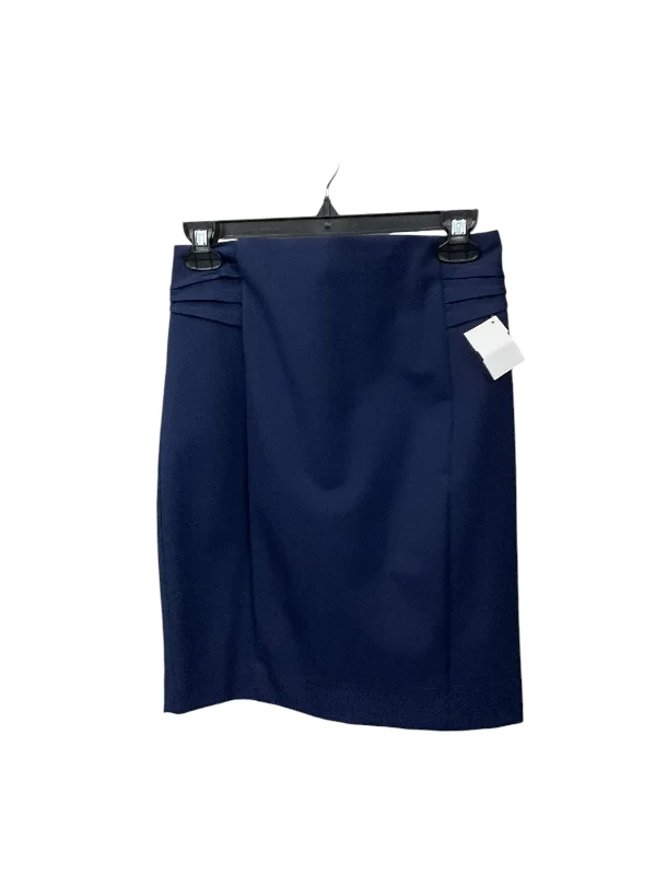 British Style Skirt Midi By Express In Blue, Size: S