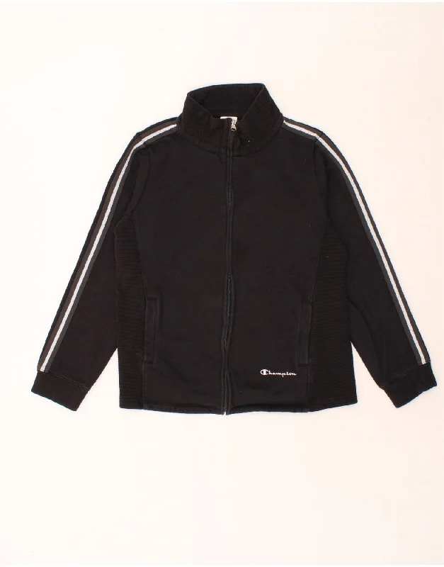 Free Design CHAMPION Womens Tracksuit Top Jacket UK 18 XL Black Cotton