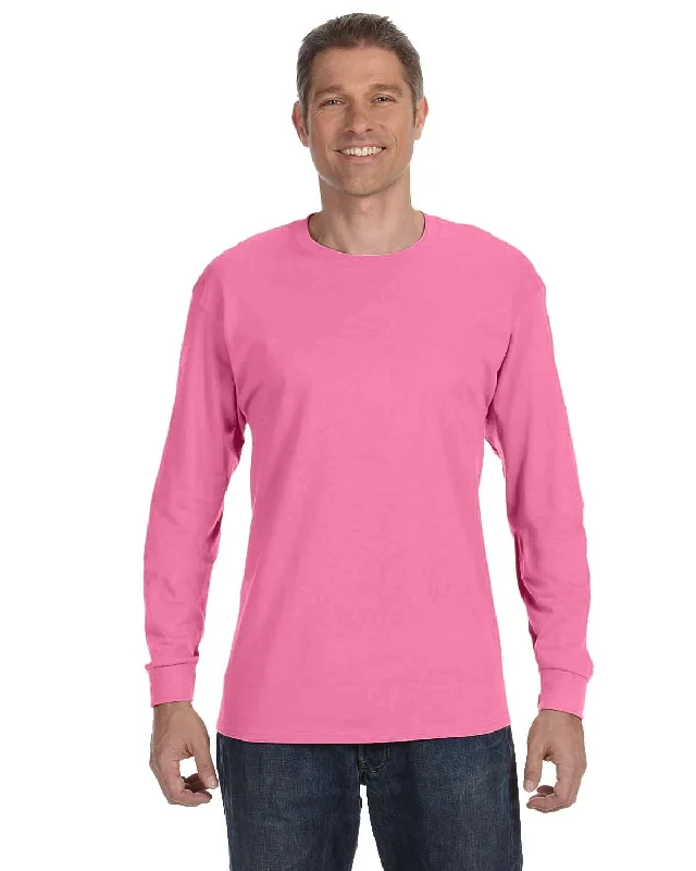 Stylish Wear Jerzees DRI-POWER ACTIVE Long Sleeve T-Shirt | Neon Pink