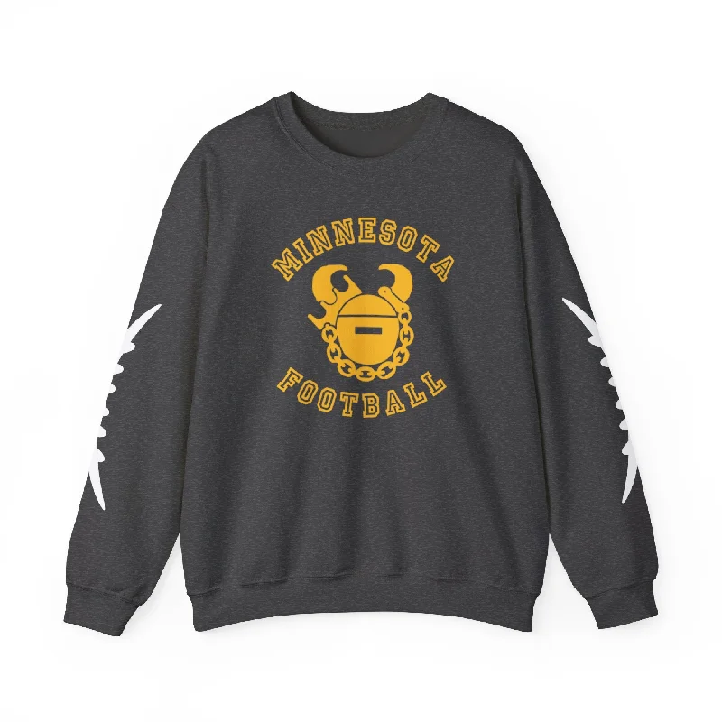 Everyday Style Unisex Heavy Blend™ Crewneck - Minnesota Football + Laces (Sleeves)