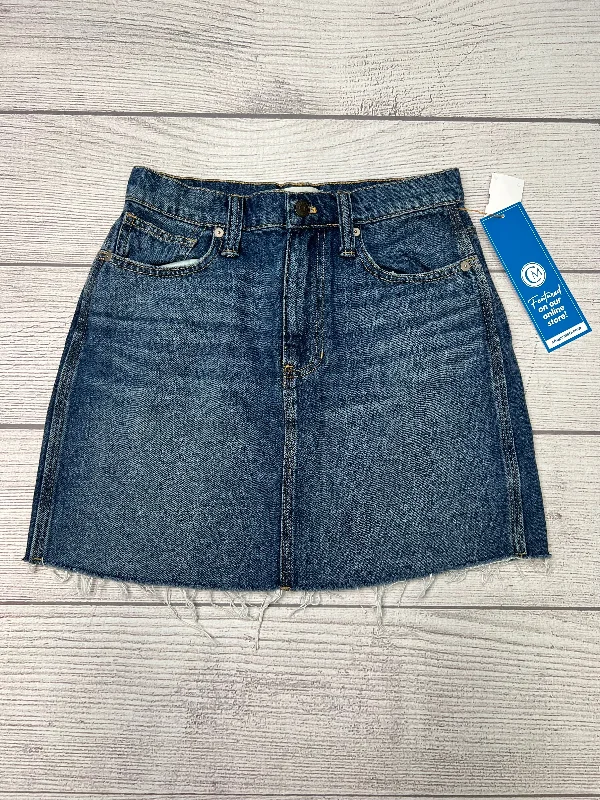 Chic Relaxation Skirt Mini & Short By Madewell In Denim, Size: 0