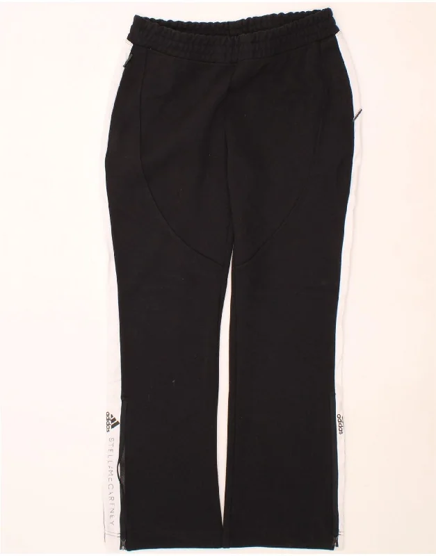 Classic Choice ADIDAS Womens Graphic Tracksuit Trousers UK 16 Large Black Colourblock