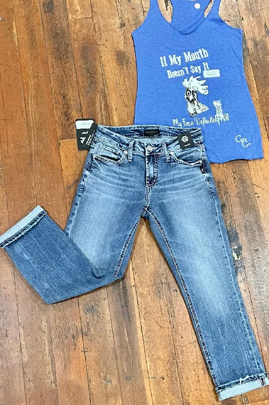 Modern Comfort Elyse Mid Rise Silver Capri
