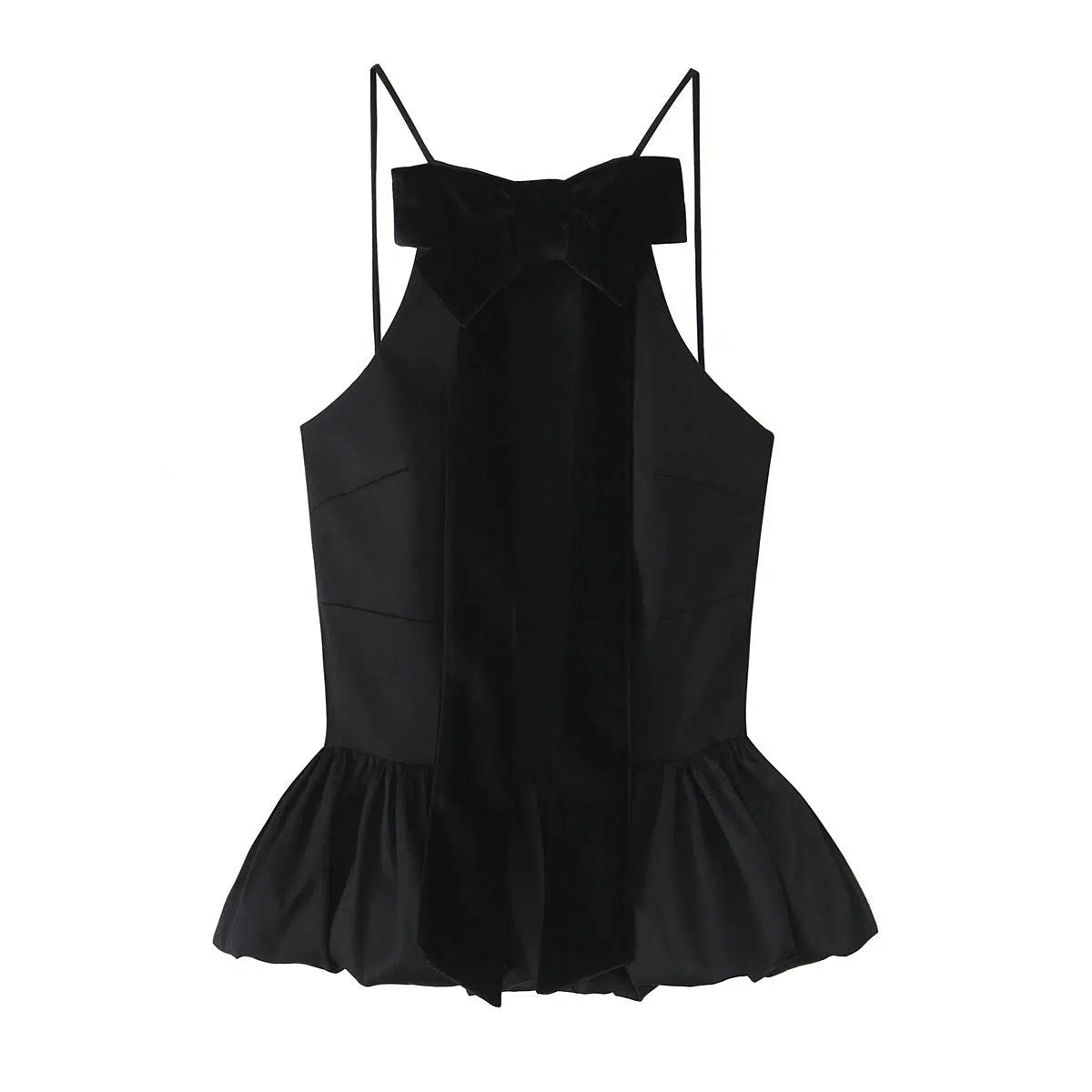 Chic Outfits Elegant Bow Peplum Tank Top