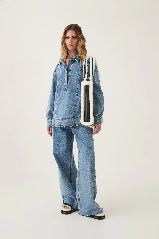 Effortless Style Outline Denim Shirt