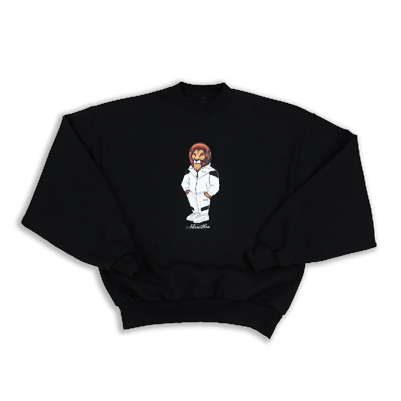 Casual Chic Leo The Marathon Lion (Tracksuit) Crewneck - Black