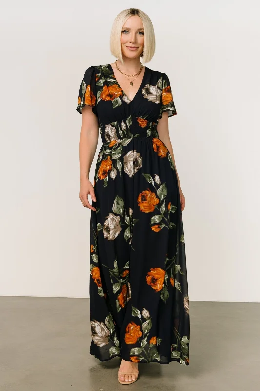 Daily Comfort Birdie Maxi Dress | Midnight Navy Floral