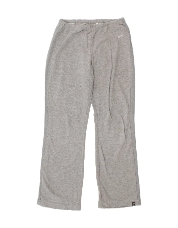 Elegant Comfort NIKE Womens Tracksuit Trousers UK 14/16 Large Grey Cotton