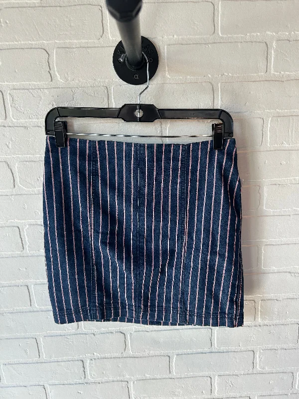 Layered Style Skirt Mini & Short By Altard State In Blue & Red & White, Size: 4