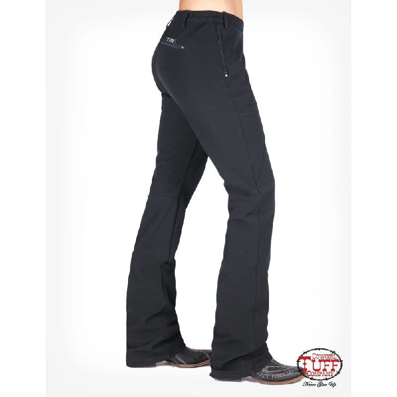Cozy Vibes Cowgirl Tuff Black Outerwear Pants