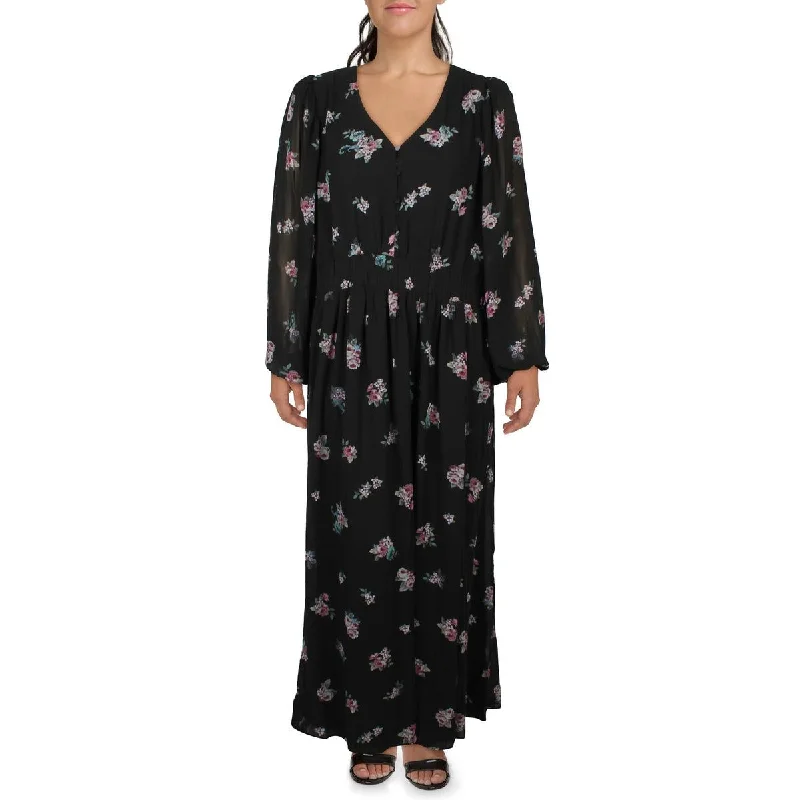 Effortless Style City Chic Womens Floral Print  Maxi Dress