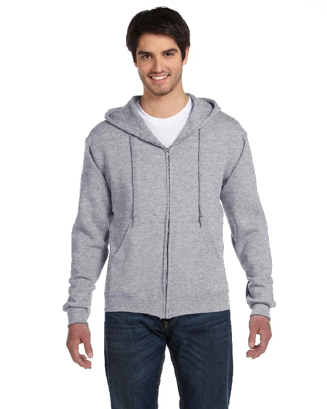 Effortless Wear Fruit of the Loom Supercotton Full-Zip Hoodie | Athletic Heather