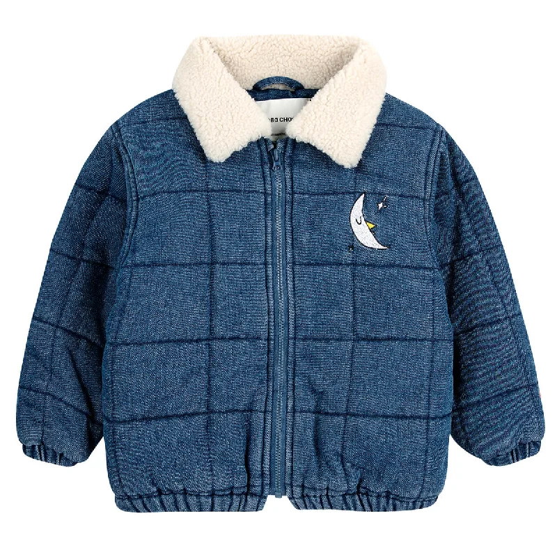 Classic Choice Quilted Denim Baby Jacket by Bobo Choses