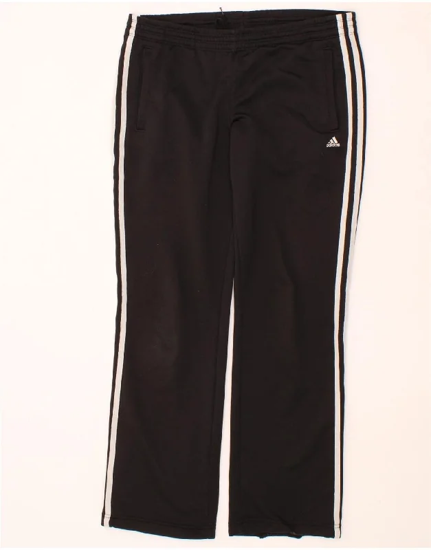 British Style ADIDAS Womens Tracksuit Trousers UK 8/10 Small Black Polyester