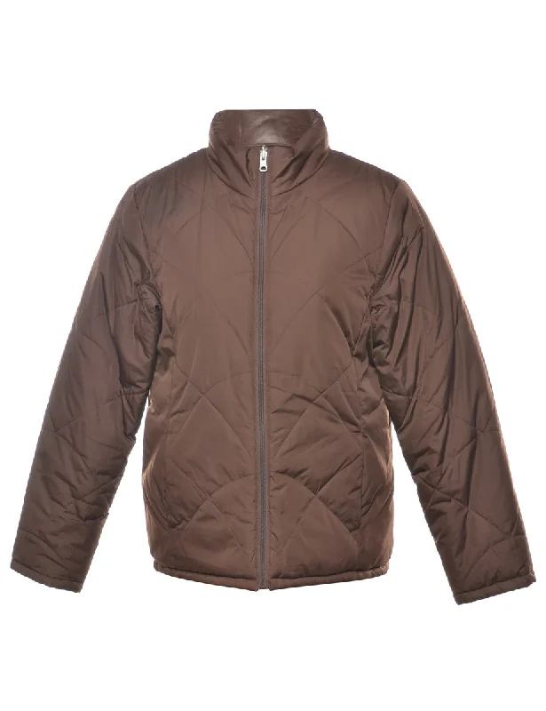 Soft Fashion Dark Brown Puffer Jacket - L