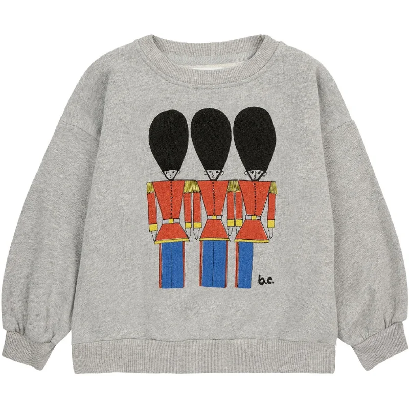 Effortless Elegance Bobo Choses Light Heather Grey Little Tin Soldiers Crewneck