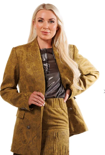 Smart Casuals Women's Trailblazer Embossed Suede Blazer