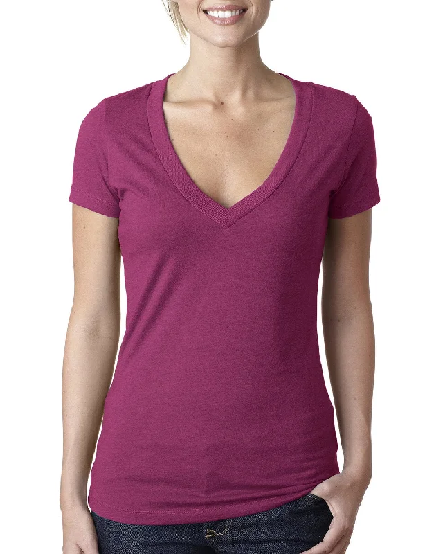 Easy Style Next Level Ladies CVC Deep V-Neck Tee | Lush