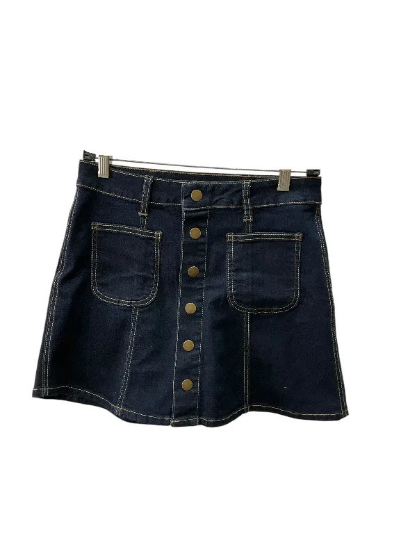 Fashionable Ease Skirt Mini & Short By Altard State In Denim, Size: Xs