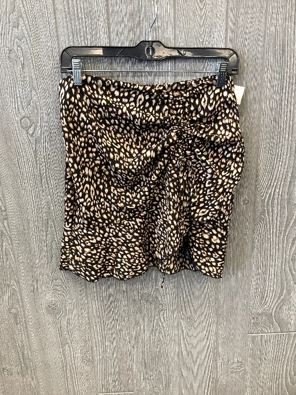 Casual Elegance Skirt Mini & Short By Shein In Animal Print, Size: 8