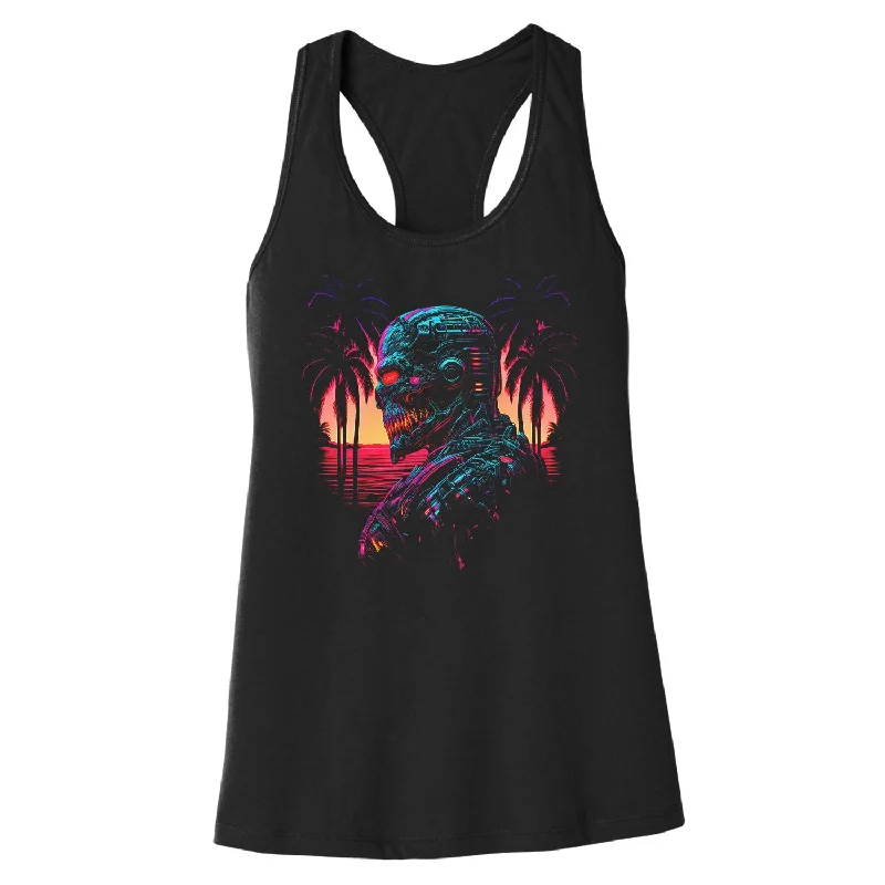 Fashionable Items Cyborg on Vacation - Women's Racerback Tank