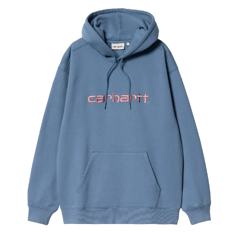 Cozy Layers Carhartt WIP Womens Hooded Sweat Sorrent / Glassy Pink