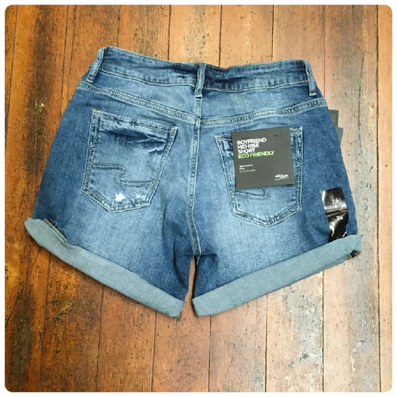 Smart Comfort Silver Jeans Boyfriend Short