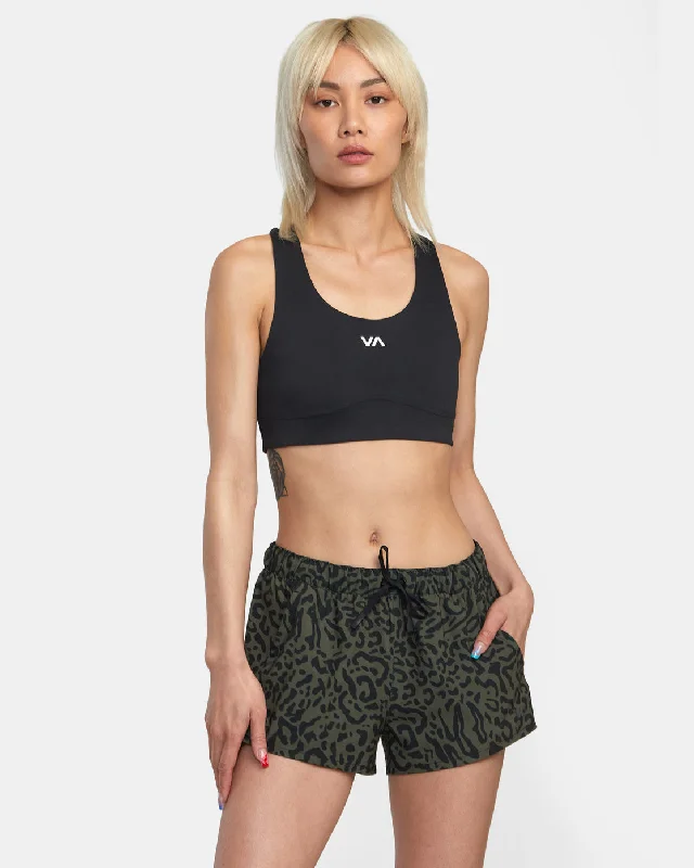 Cozy Layers VA Essential Low-Rise Yogger Sport Shorts - Animal Olive