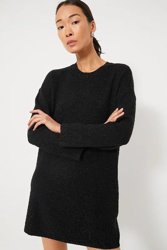 Simple Comfort Noir Vivianne Crewneck Dress