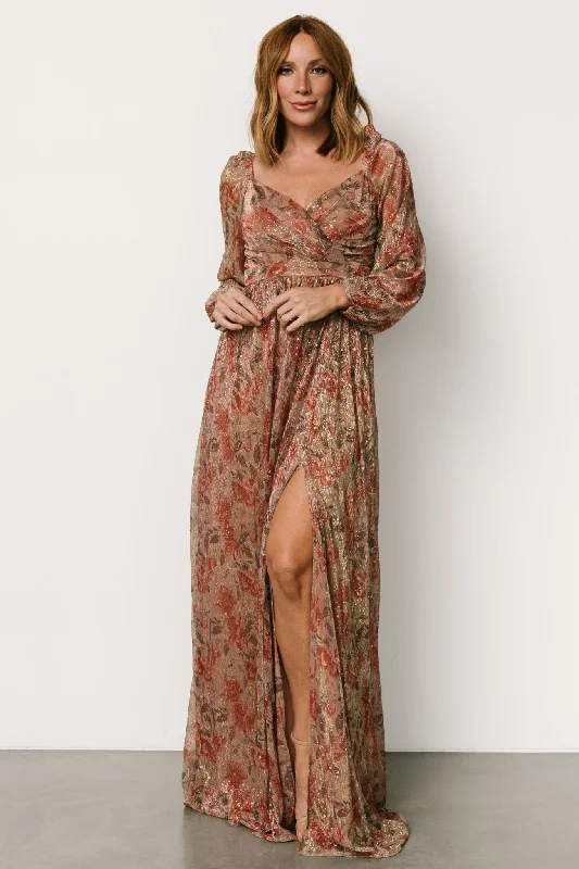 Basic Comfort Kirsi Maxi Dress | Rose Floral