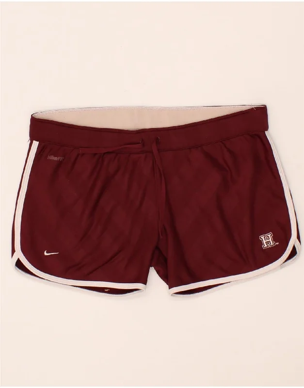 Comfy Pants NIKE Womens Fit Dry Sport Shorts UK 6 XS Burgundy Polyester
