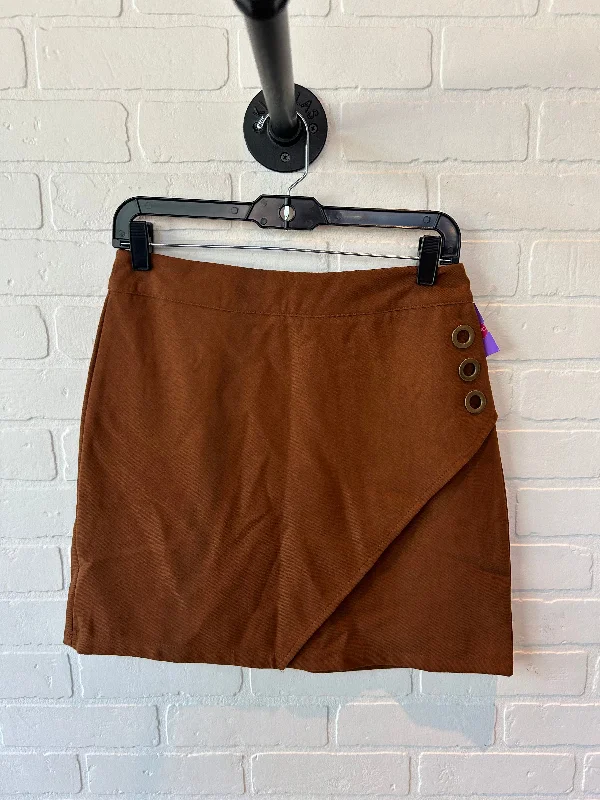 Basic Comfort Skirt Mini & Short By Shein In Brown, Size: 8
