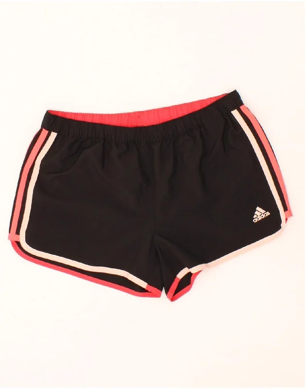 Effortless Dressing ADIDAS Womens Sport Shorts UK 10 Small Black Polyester