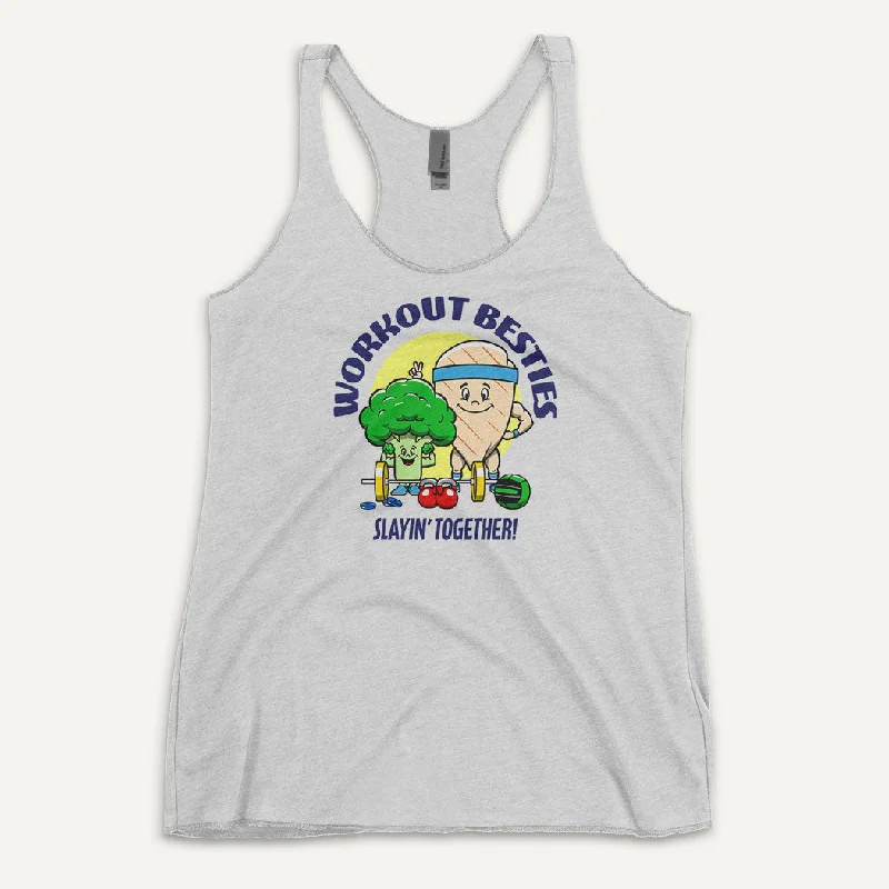 Weekend Wear Workout Besties Chicken Breast And Broccoli Women’s Tank Top