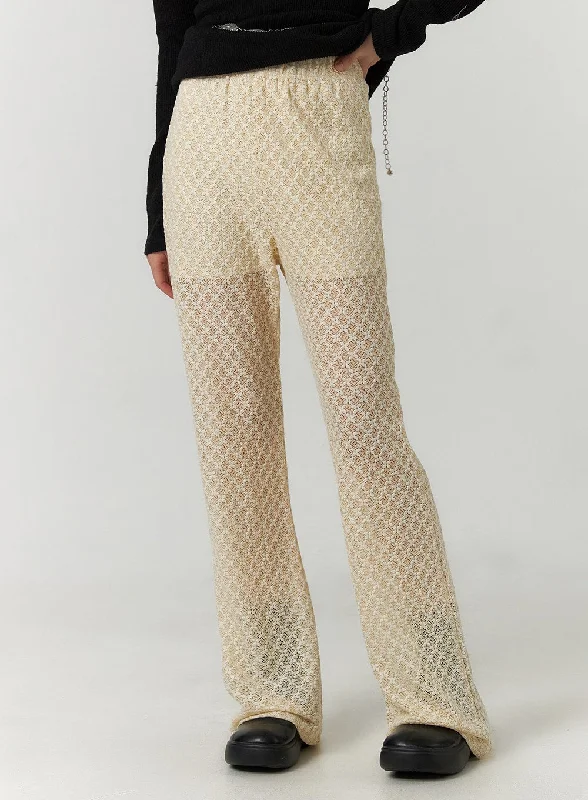 Relaxed Wear Lace Slim Pants CF407