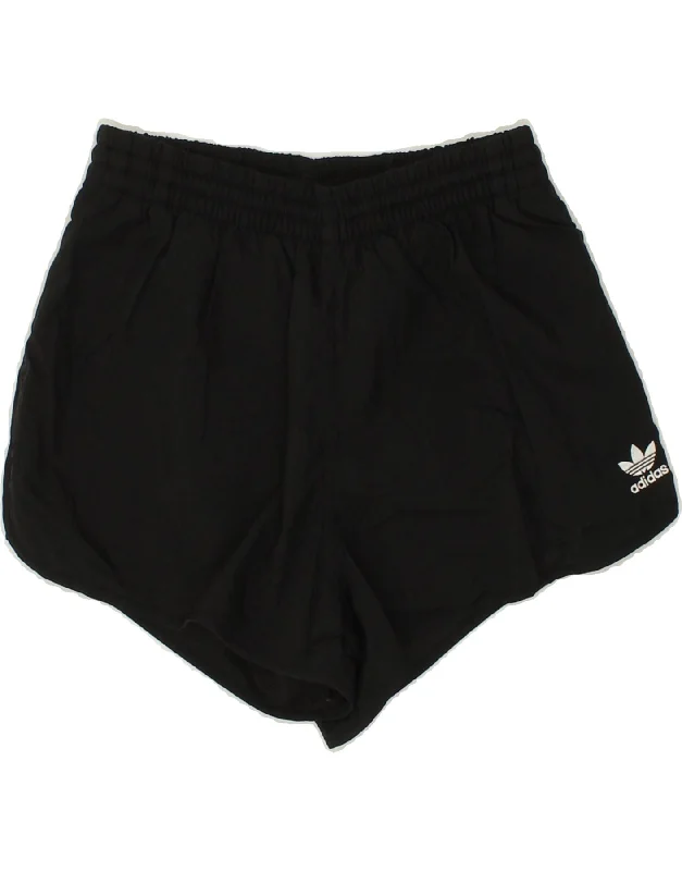 Lounge Wear ADIDAS Womens Sport Shorts UK 6 XS Black Polyamide