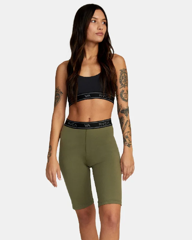 Comfortable Dresses Base 10.5" Biker Shorts - Olive