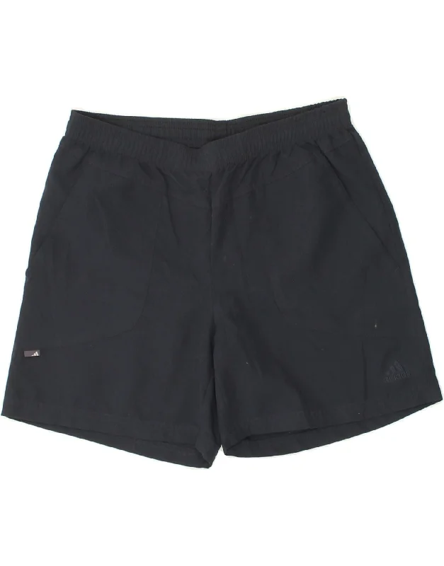 Soft Textures ADIDAS Womens Sport Shorts UK 10 Small  Navy Blue Polyester
