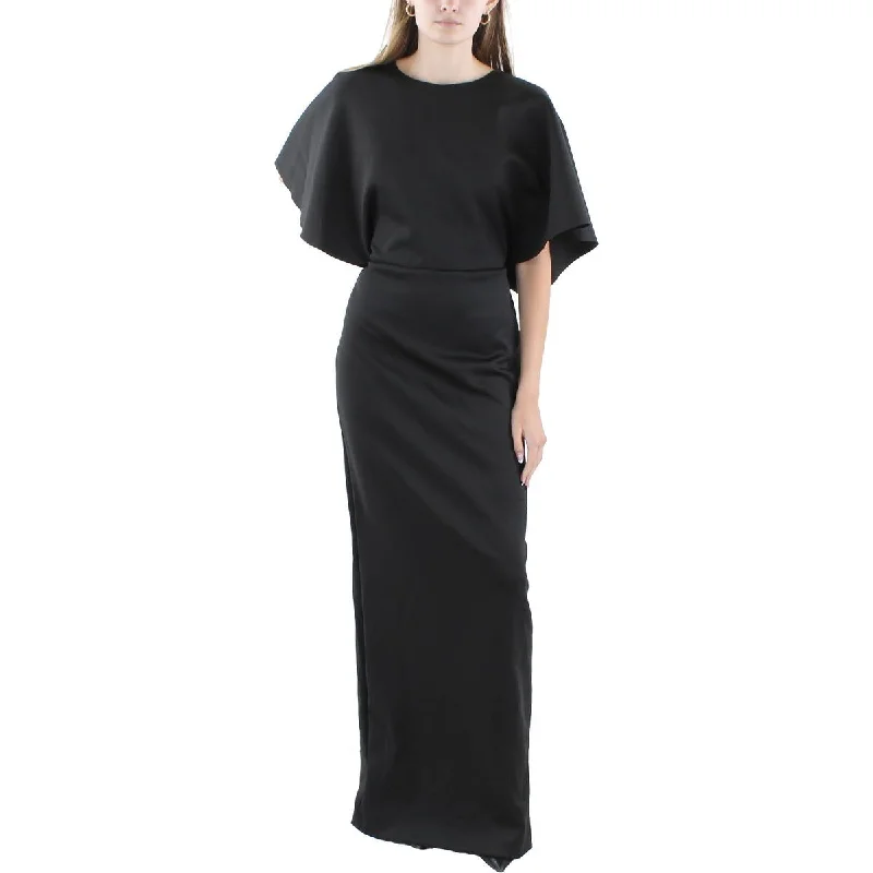 Stylish Wear Black Halo Womens Full Length Butterfly Sleeve Maxi Dress