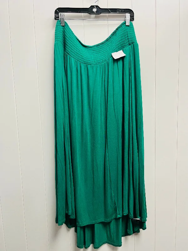 Weekend Wear Skirt Maxi By Torrid In Green, Size: 2x