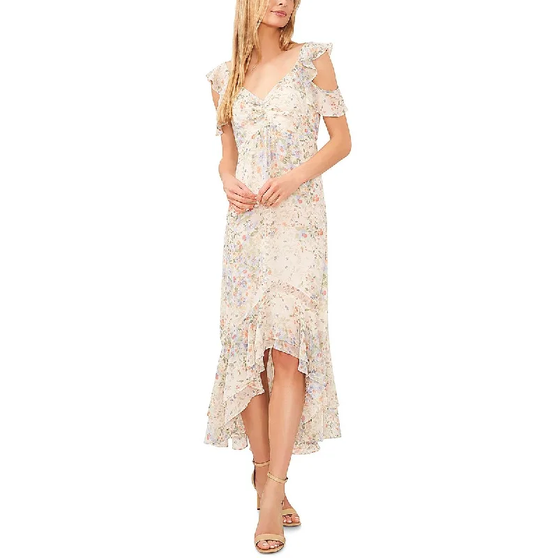 Soft Clothing CeCe Womens Ruffled Hi-Low Maxi Dress